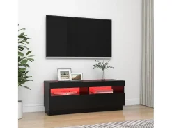 Móvel De Tv| Móvel de TV com luzes LED 100x35x40 cm PT493334 Preto