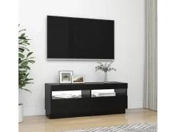 Móvel De Tv| Móvel de TV com luzes LED 100x35x40 cm PT493334 Preto