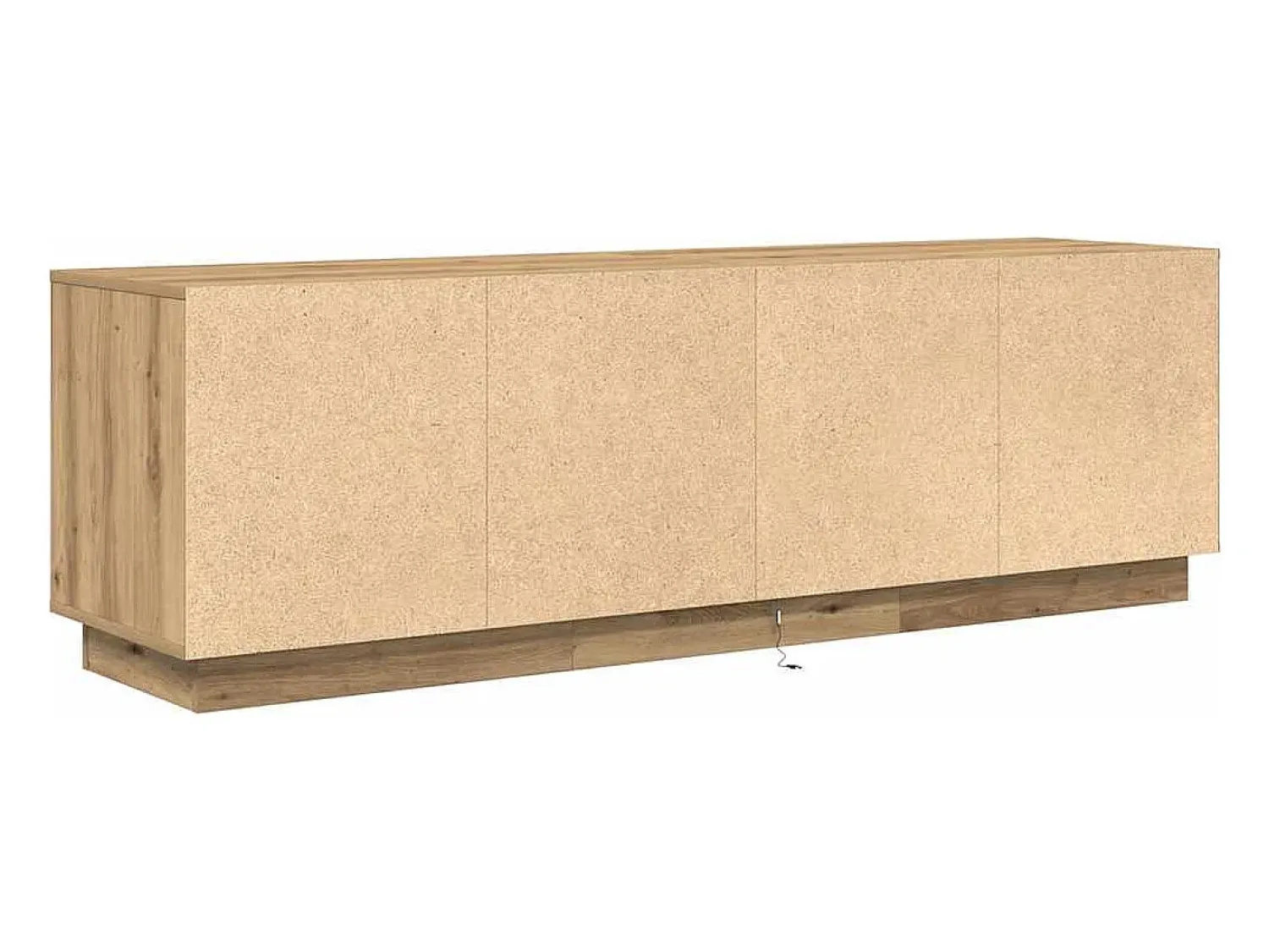 Best vidaxl Móvel de TV com luzes LED 160,5x41x50 cm carvalho artisiano Castanho