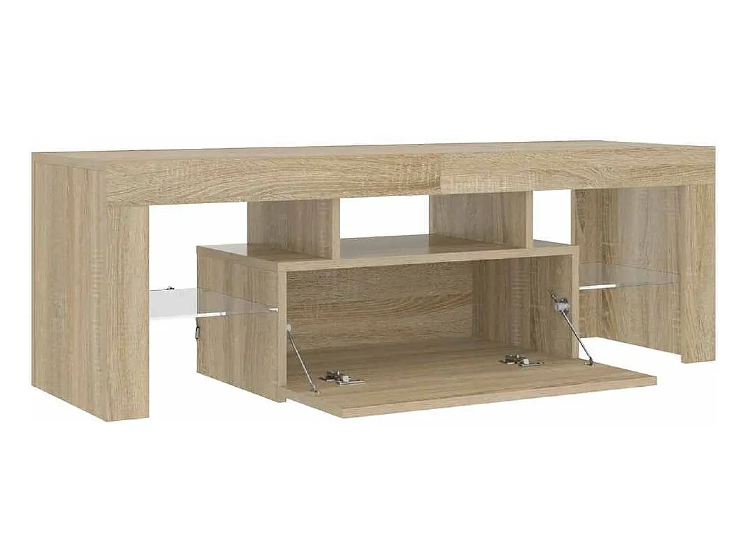 Móvel De Tv*vidaxl Móvel de TV com luzes LED 120x35x40 cm carvalho sonoma Castanho
