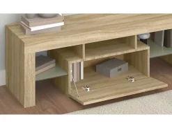 Móvel De Tv*vidaxl Móvel de TV com luzes LED 120x35x40 cm carvalho sonoma Castanho