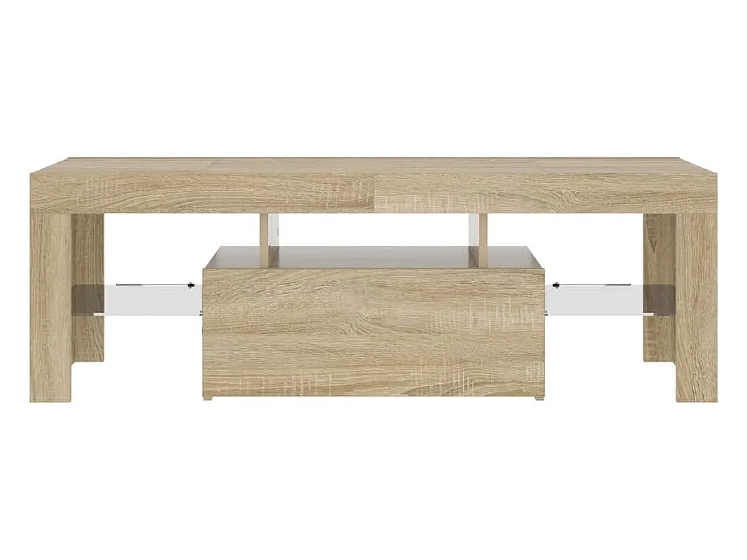 Móvel De Tv*vidaxl Móvel de TV com luzes LED 120x35x40 cm carvalho sonoma Castanho