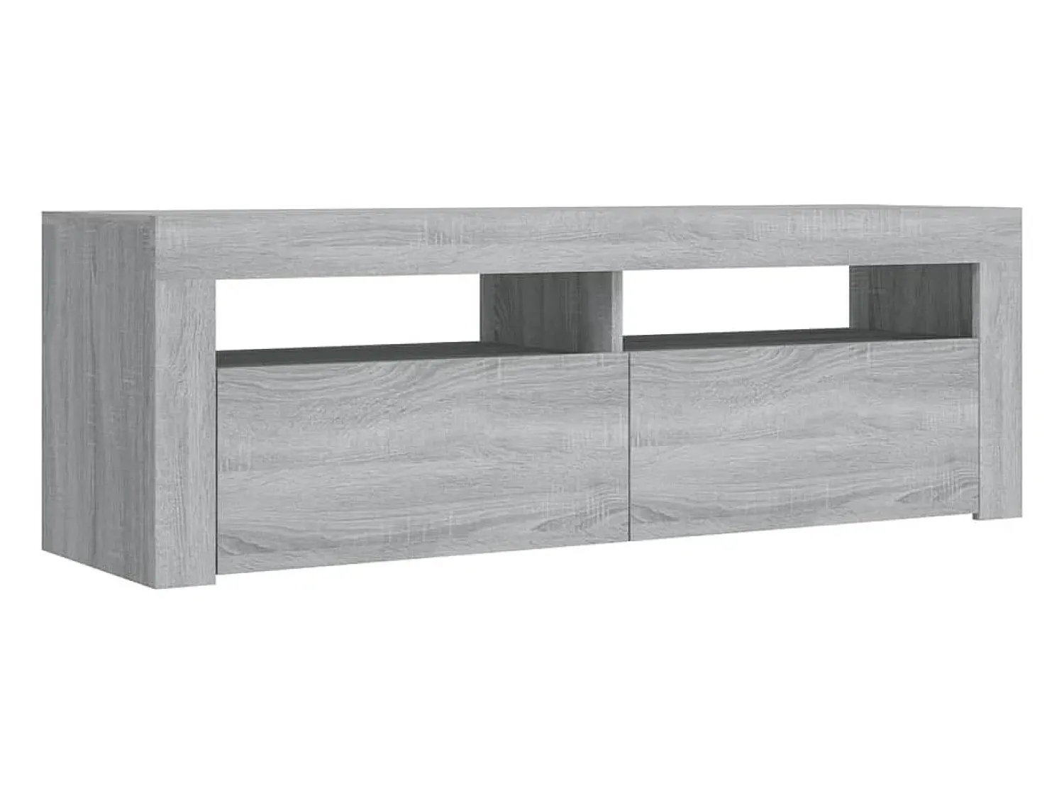 Móvel De Tv| Móvel de TV com luzes LED 120x35x40 cm sonoma PT711631 Cinzento