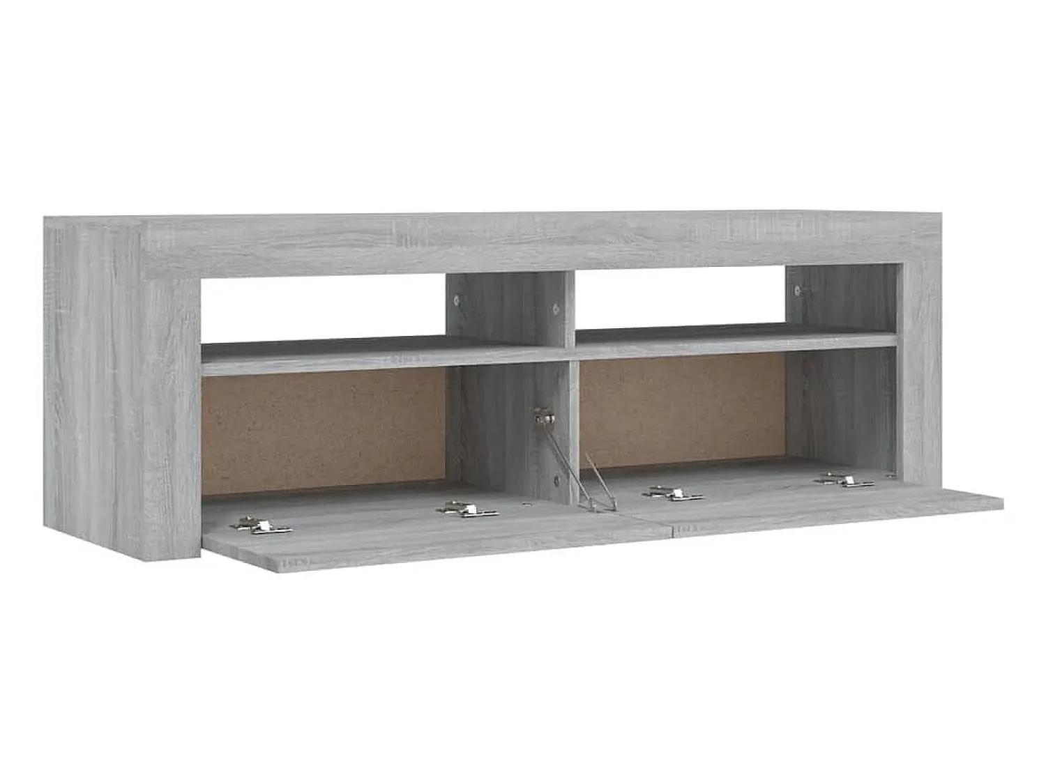 Móvel De Tv| Móvel de TV com luzes LED 120x35x40 cm sonoma PT711631 Cinzento