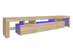 Discount Móvel de TV com luzes LED 215x36,5x40 cm carvalho sonoma PT517471 Castanho