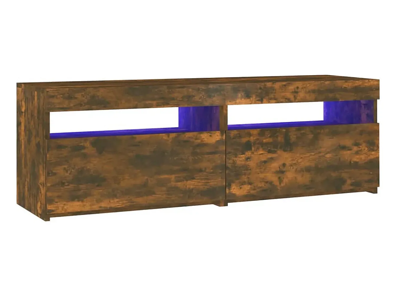 New Móvel de TV com luzes LED 120x35x40 cm carvalho fumado PT827748 Castanho