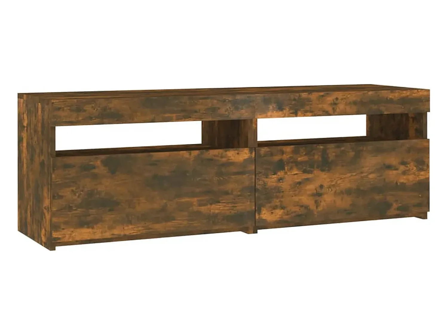 New Móvel de TV com luzes LED 120x35x40 cm carvalho fumado PT827748 Castanho