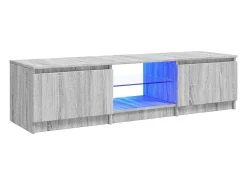 Móvel de TV com luzes LED 140x40x35,5 cm sonoma PT354566^ Móvel De Tv