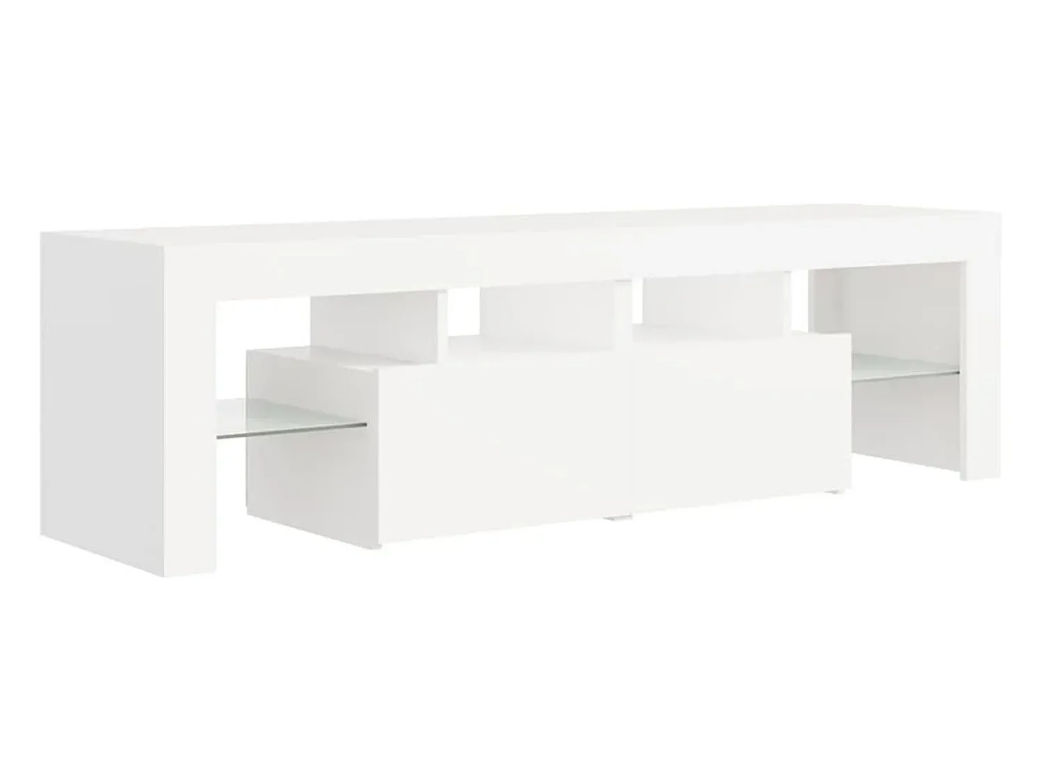 Móvel De Tv| Móvel de TV com luzes LED 140x36,5x40 cm PT517512 Branco