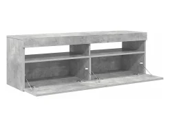 Best vidaxl Móvel de TV com luzes LED 120x35x40 cm cimento Cinzento