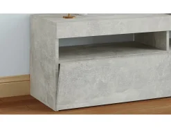 Best vidaxl Móvel de TV com luzes LED 120x35x40 cm cimento Cinzento