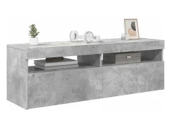 Best vidaxl Móvel de TV com luzes LED 120x35x40 cm cimento Cinzento