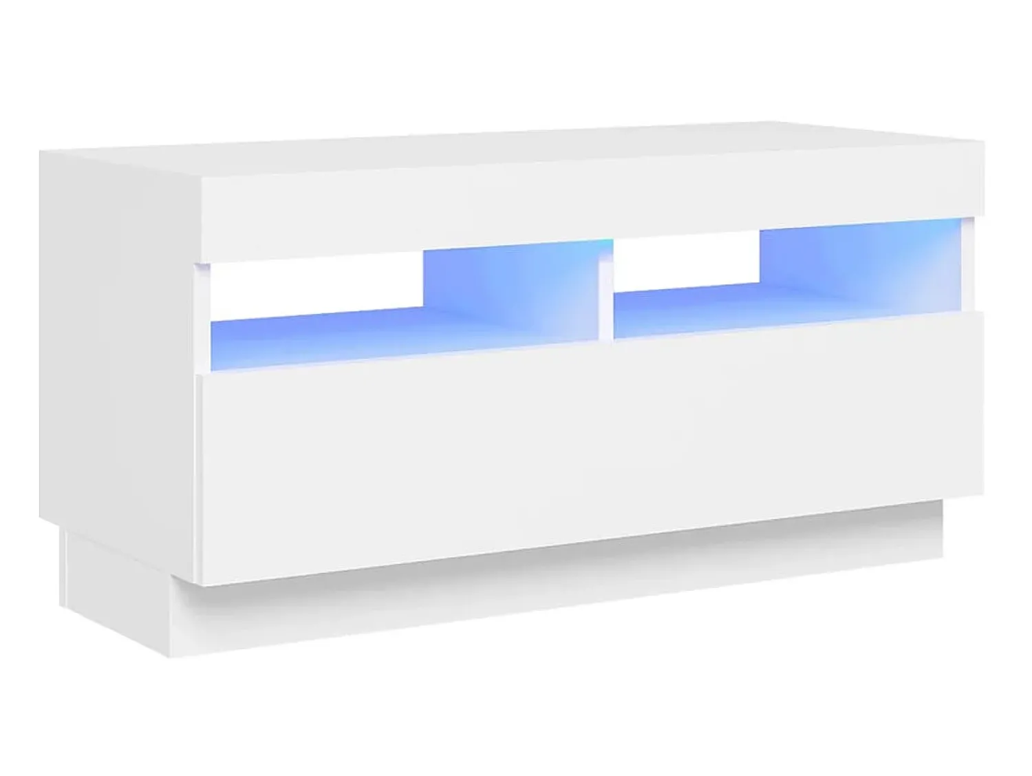 Clearance Móvel de TV com luzes LED 80x35x40 cm PT281392 Branco