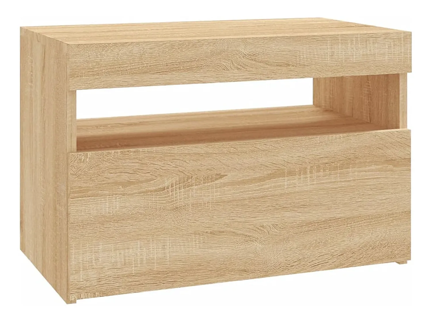 Móvel De Tv| Móvel de TV com luzes LED 60x35x40 cm carvalho sonoma PT649908 Castanho