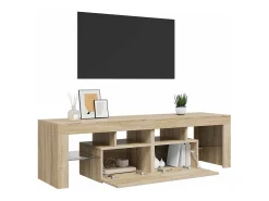 vidaxl Móvel de TV com luzes LED 140x36,5x40 cm carvalho sonoma^ Móvel De Tv