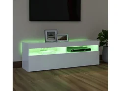 Online Móvel de TV com luzes LED 120x35x40 cm PT852408 Branco