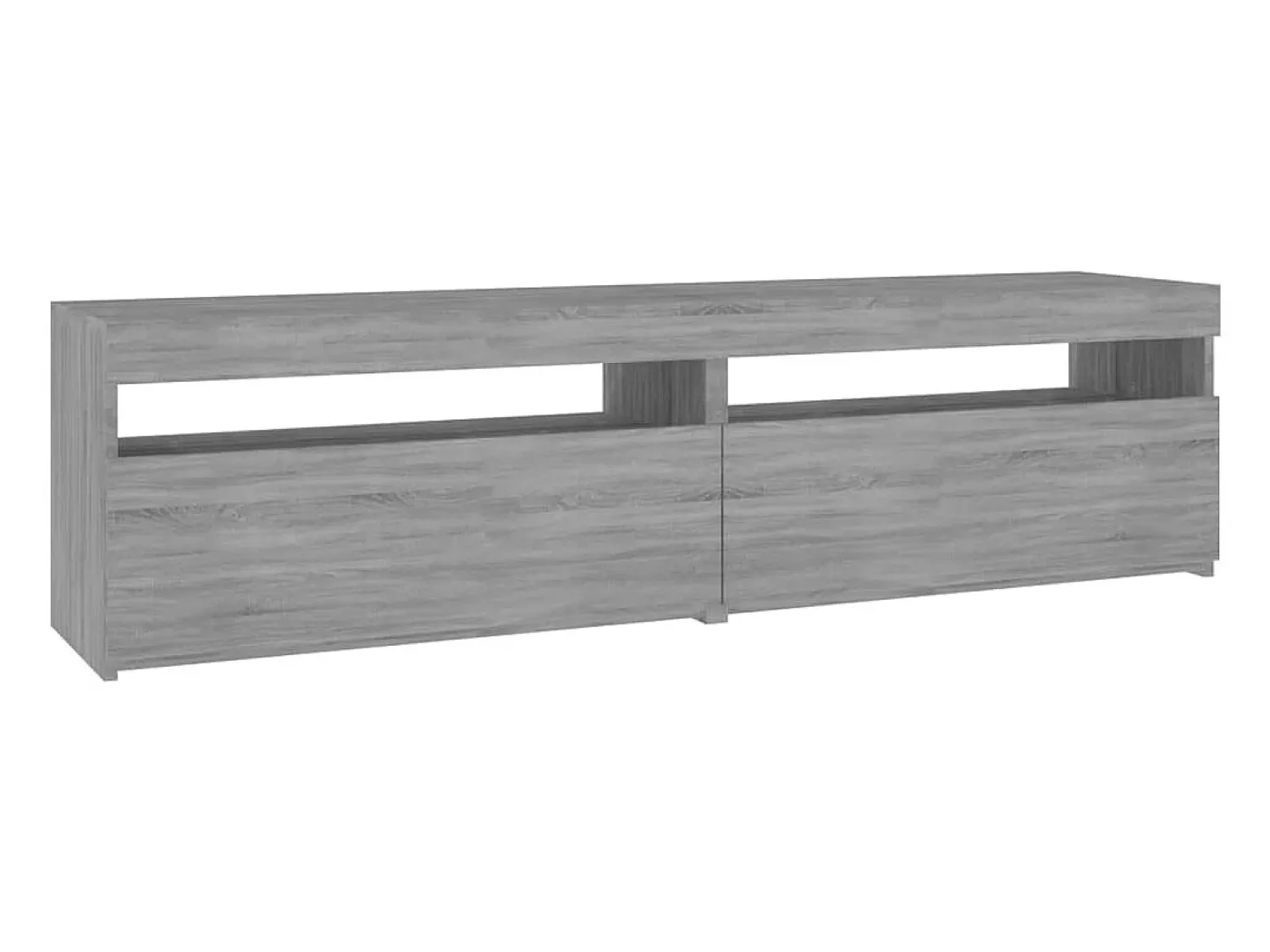 Móvel De Tv| Móvel de TV com luzes LED 2 pcs 75x35x40 cm sonoma PT970548 Cinzento