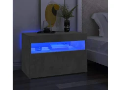 Móvel De Tv*vidaxl Móvel de TV com luzes LED 60x35x40 cm cimento Cinzento