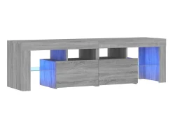 Móvel de TV com luzes LED 140x36,5x40 cm sonoma PT950353^ Móvel De Tv