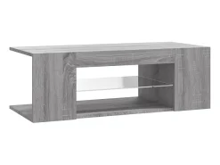 Móvel De Tv* Móvel de TV com luzes LED 90x39x30 cm sonoma PT474470 Cinzento