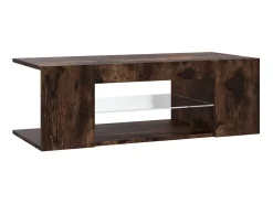 Móvel De Tv| Móvel de TV com luzes LED 90x39x30 cm cor carvalho fumado PT838654 Castanho