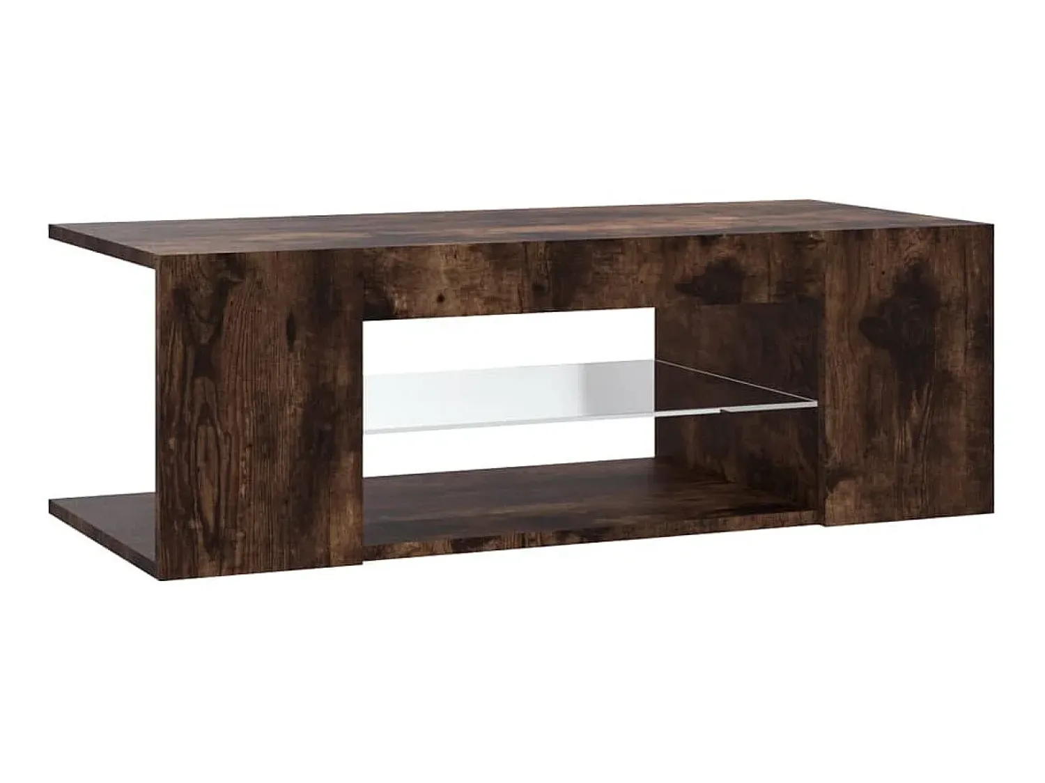 Móvel De Tv| Móvel de TV com luzes LED 90x39x30 cm cor carvalho fumado PT838654 Castanho