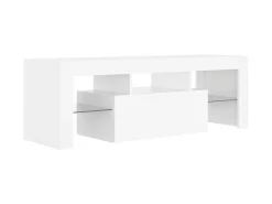 Outlet vidaxl Móvel de TV com luzes LED 120x35x40 cm Branco