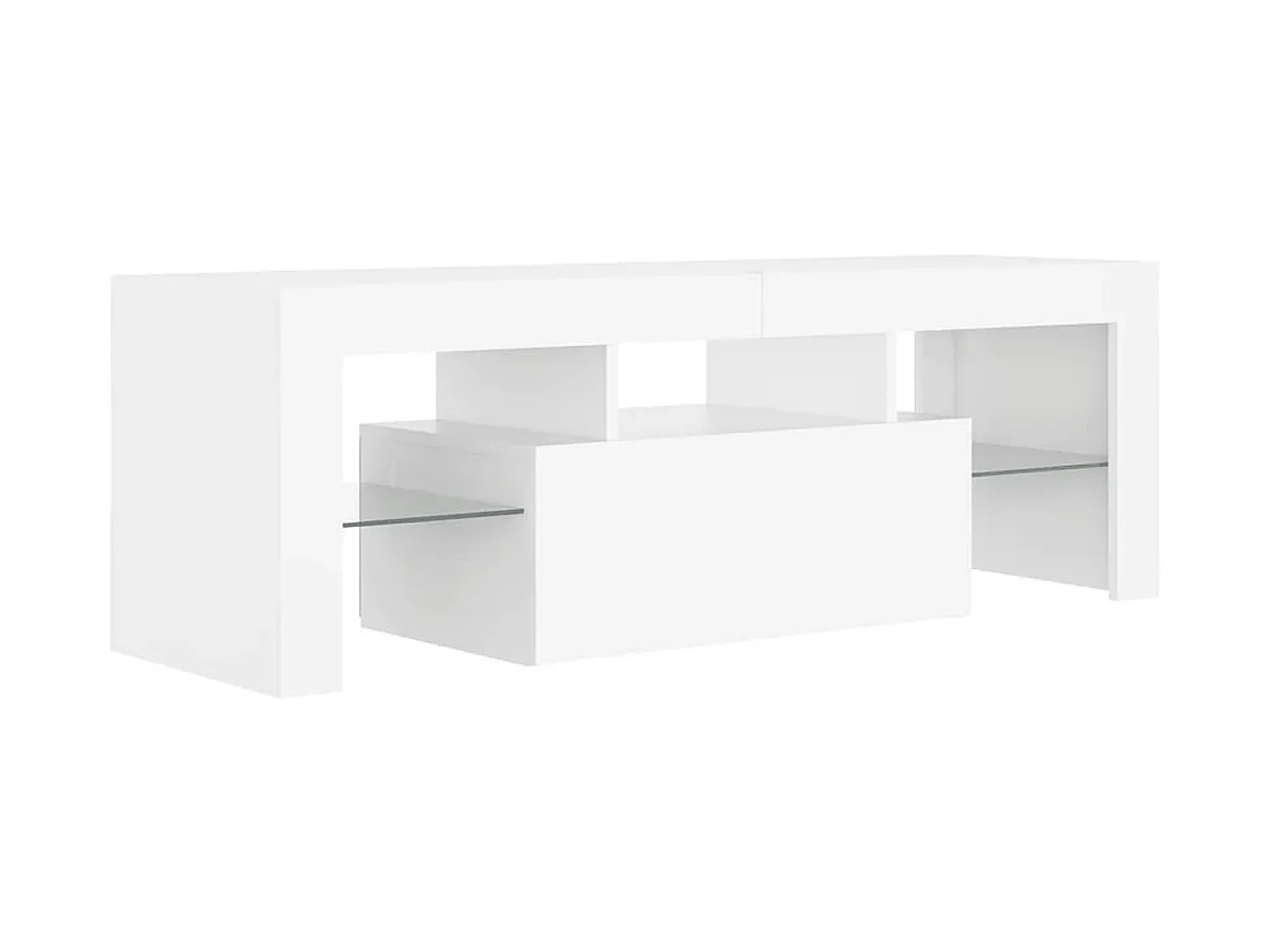 Outlet vidaxl Móvel de TV com luzes LED 120x35x40 cm Branco