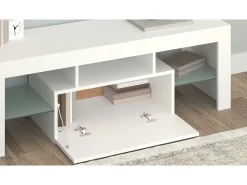 Outlet vidaxl Móvel de TV com luzes LED 120x35x40 cm Branco
