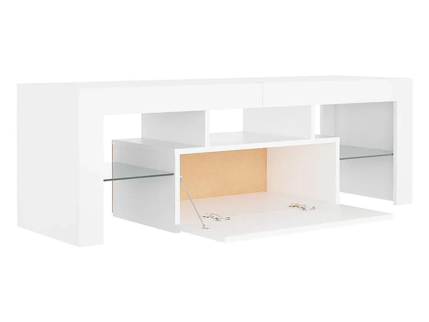Outlet vidaxl Móvel de TV com luzes LED 120x35x40 cm Branco