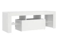 Outlet vidaxl Móvel de TV com luzes LED 120x35x40 cm Branco