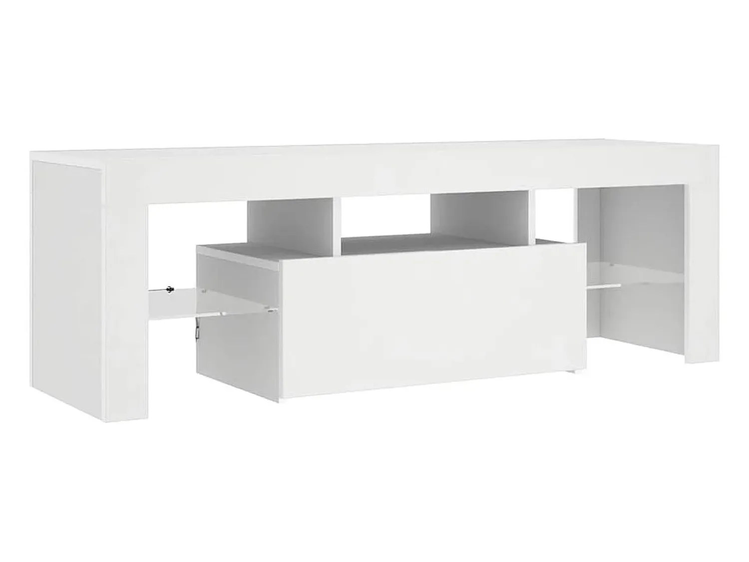 Outlet vidaxl Móvel de TV com luzes LED 120x35x40 cm Branco