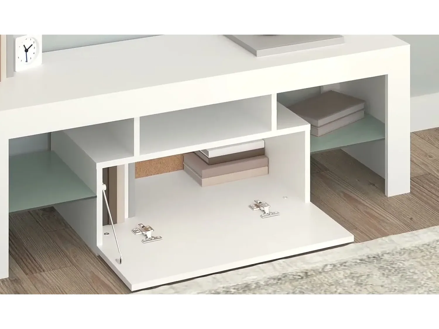 Outlet vidaxl Móvel de TV com luzes LED 120x35x40 cm Branco