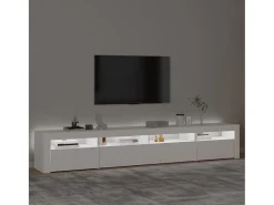 Clearance Móvel de TV com luzes LED 240x35x40 cm PT792022 Branco