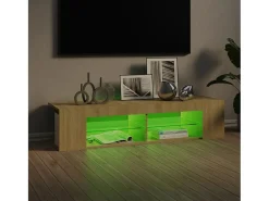 Móvel de TV com luzes LED 135x39x30 cm carvalho sonoma PT278094^ Móvel De Tv