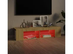 Móvel de TV com luzes LED 135x39x30 cm carvalho sonoma PT278094^ Móvel De Tv