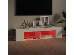 New vidaxl Móvel de TV com luzes LED 135x39x30 cm Branco