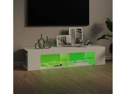 New vidaxl Móvel de TV com luzes LED 135x39x30 cm Branco
