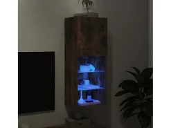 Sale Móvel de TV com luzes LED 40,5x30x102 cm carvalho fumado PT620590 Castanho
