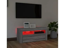 Móvel de TV com luzes LED 90x35x40 cm sonoma PT909558^ Móvel De Tv