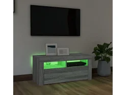 Móvel de TV com luzes LED 90x35x40 cm sonoma PT909558^ Móvel De Tv