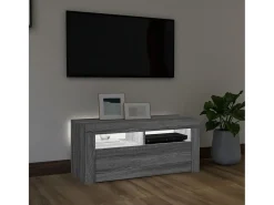 Móvel de TV com luzes LED 90x35x40 cm sonoma PT909558^ Móvel De Tv