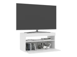 Móvel De Tv* Móvel de TV com luzes LED 75x35x40 cm PT454566 Branco