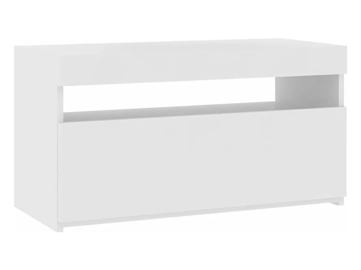 Móvel De Tv* Móvel de TV com luzes LED 75x35x40 cm PT454566 Branco