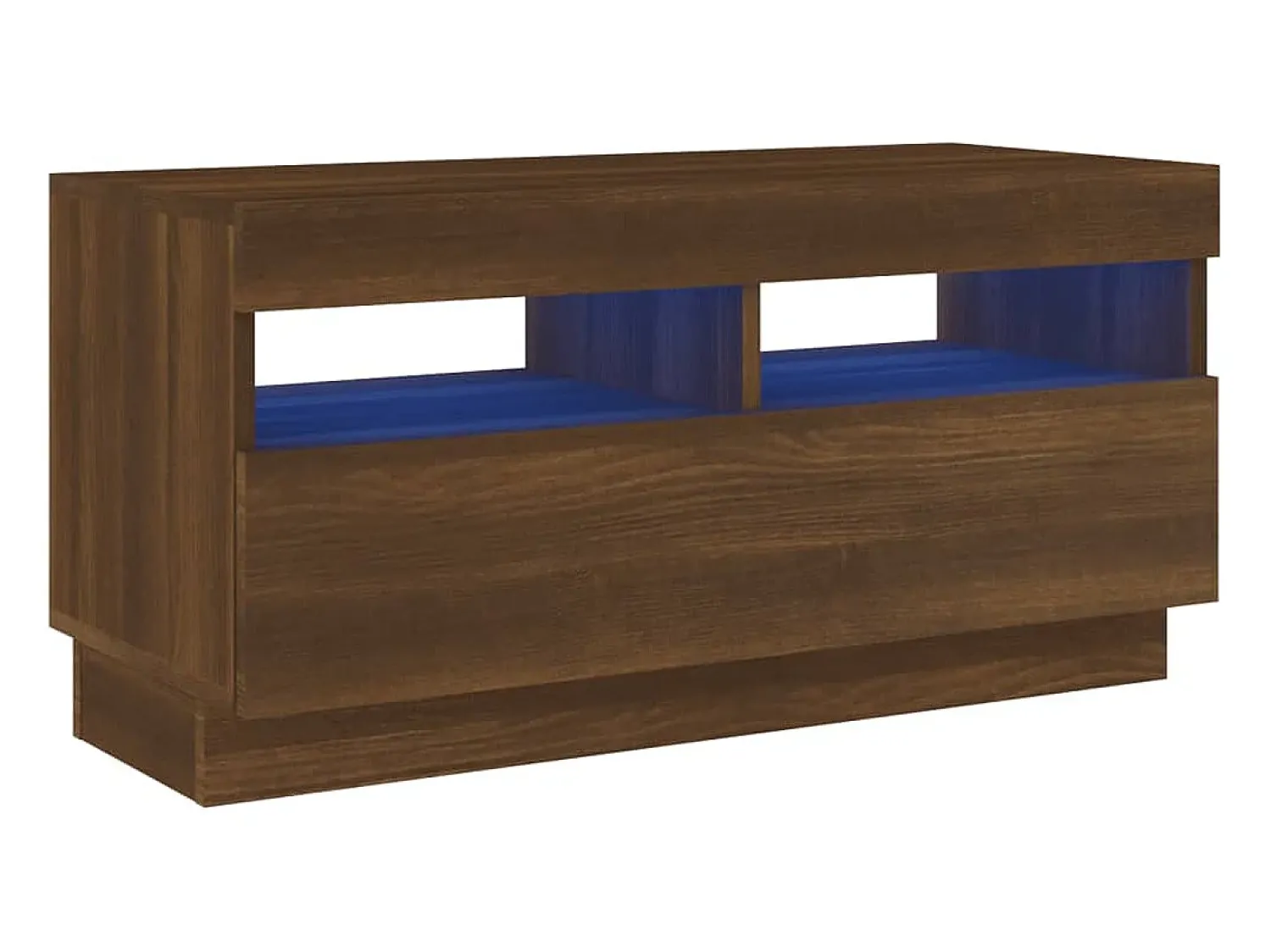 Best Móvel de TV com luzes LED 80x35x40 cm Carvalho Marrom PT106795 Castanho