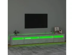 Móvel de TV com luzes LED 270x35x40 cm cimento PT169981^ Móvel De Tv