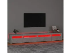 Móvel de TV com luzes LED 270x35x40 cm cimento PT169981^ Móvel De Tv
