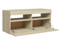 Móvel De Tv|vidaxl Móvel de TV com luzes LED 90x35x40 cm carvalho sonoma Castanho