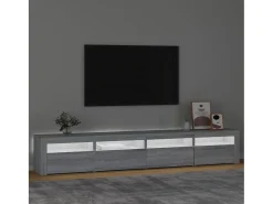 Móvel De Tv| Móvel de TV com luzes LED 240x35x40 cm sonoma cinza PT747761 Cinzento