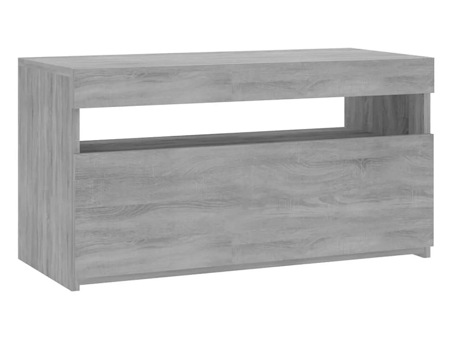 Móvel De Tv* Móvel de TV com luzes LED 75x35x40 cm sonoma PT918017 Cinzento